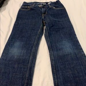 Gap 1969 straight leg dark blue jeans
